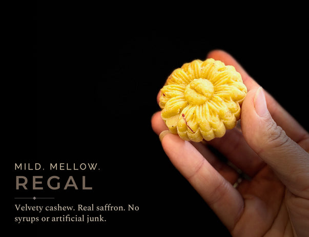 Cashew Barfi (Kesar Kaju Katli) | Rich in Good Fats | With Saffron, Cardamom & Ashwagandha for Energy & Balance | Handmade