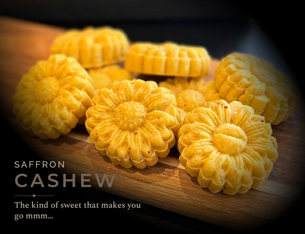 Cashew Barfi (Kesar Kaju Katli) | Rich in Good Fats | With Saffron, Cardamom & Ashwagandha for Energy & Balance | Handmade