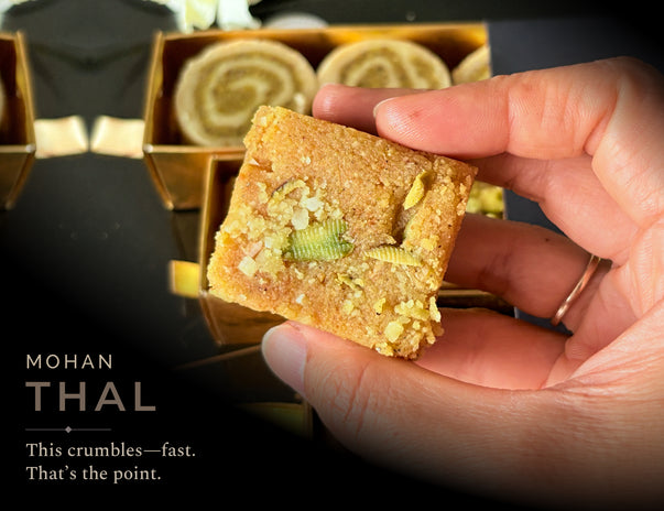 The Mithai 11 | Three great flavours (11 pcs) | Black and Gold GiftBox