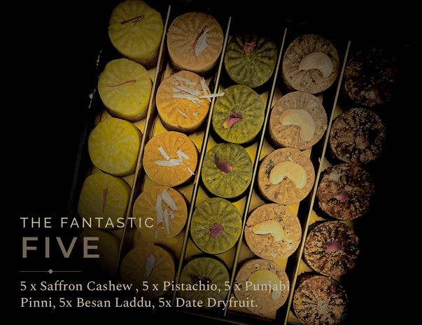 The Fantastic Five | 25 Pcs Assorted Mithai Gift Box