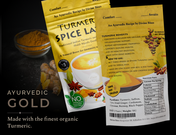 Turmeric Spice Latte (Divine Haldi Doodh) - A Golden daily Ritual