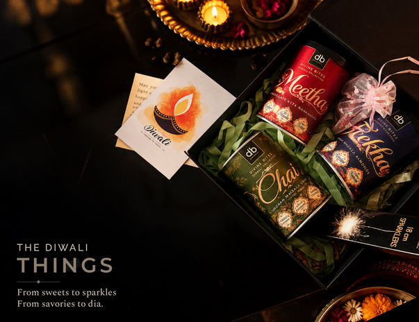 Diwali Cookies & Nuts Gift Box | Festive Aluminum Tins