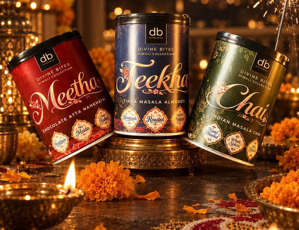 Diwali Cookies & Nuts Gift Box | Festive Aluminum Tins