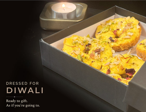 Divine Ghevar Bites – 4 Mini Malai Ghevar for Diwali