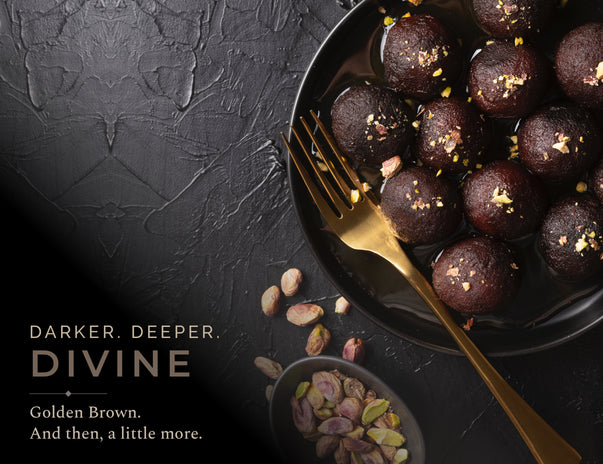 Gulab Jamun 2.0 - Filled with Mawa, Pistachio and Saffron