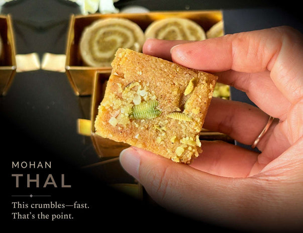 The Mithai 11 | Three great flavours (11 pcs) | Black and Gold GiftBox