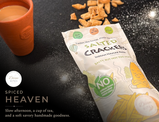 Vegan Salted Crackers | Indian Namak Para | Tea and Coffee Snack