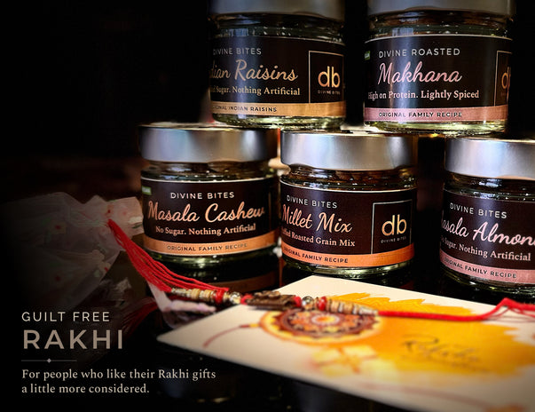 Guilt Free Vegan Rakhi Gift Box | Nuts, Makhana & Indian Snacks