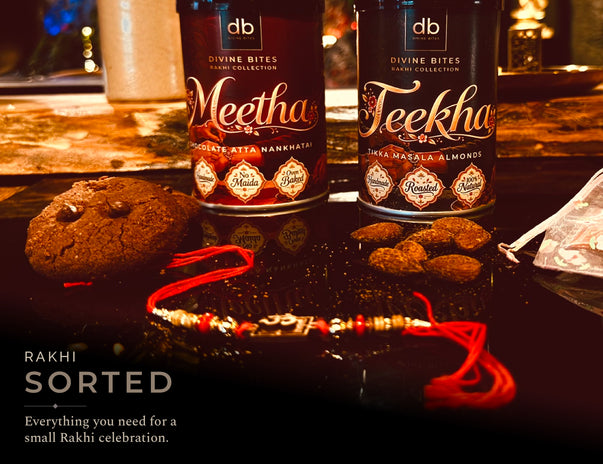 Rakhi Cookies & Nuts Gift Box | Festive Cans