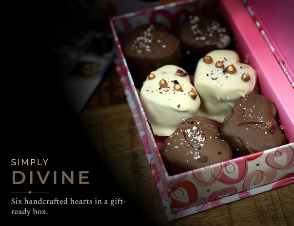 Divine Chocolate Hearts - Chocolate Coated Mithai - Valentine Edition
